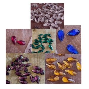 QUALITY lot of 150+ Rhinestones - Costuming, Beading, Skating - Glass and Plast